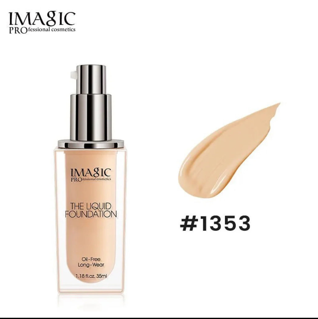 IMAGIC Professional Liquid Foundation | Oil-Free, Long-Wear, Full Coverage Base (35ml)