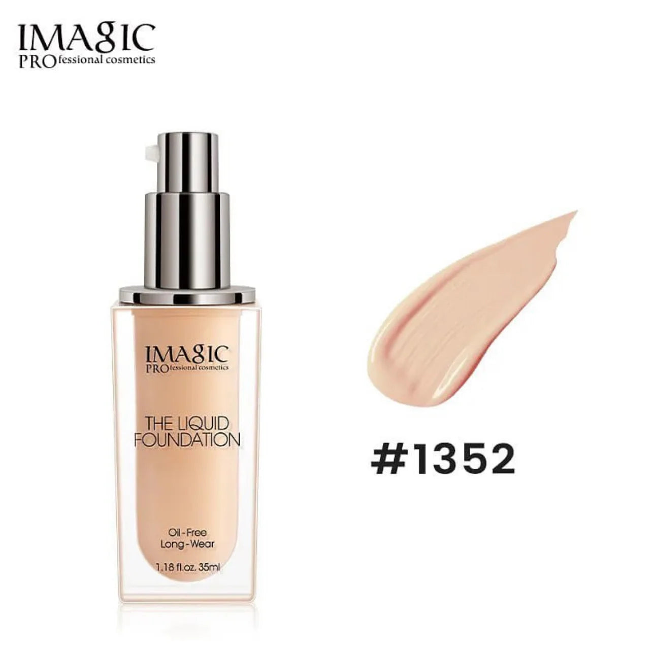 IMAGIC Professional Liquid Foundation | Oil-Free, Long-Wear, Full Coverage Base (35ml)