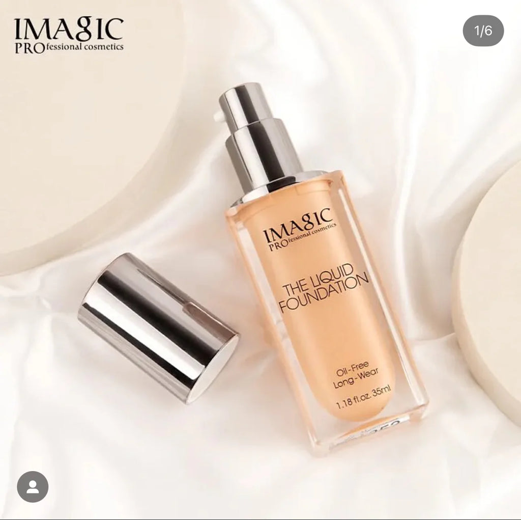 IMAGIC Professional Liquid Foundation | Oil-Free, Long-Wear, Full Coverage Base (35ml)