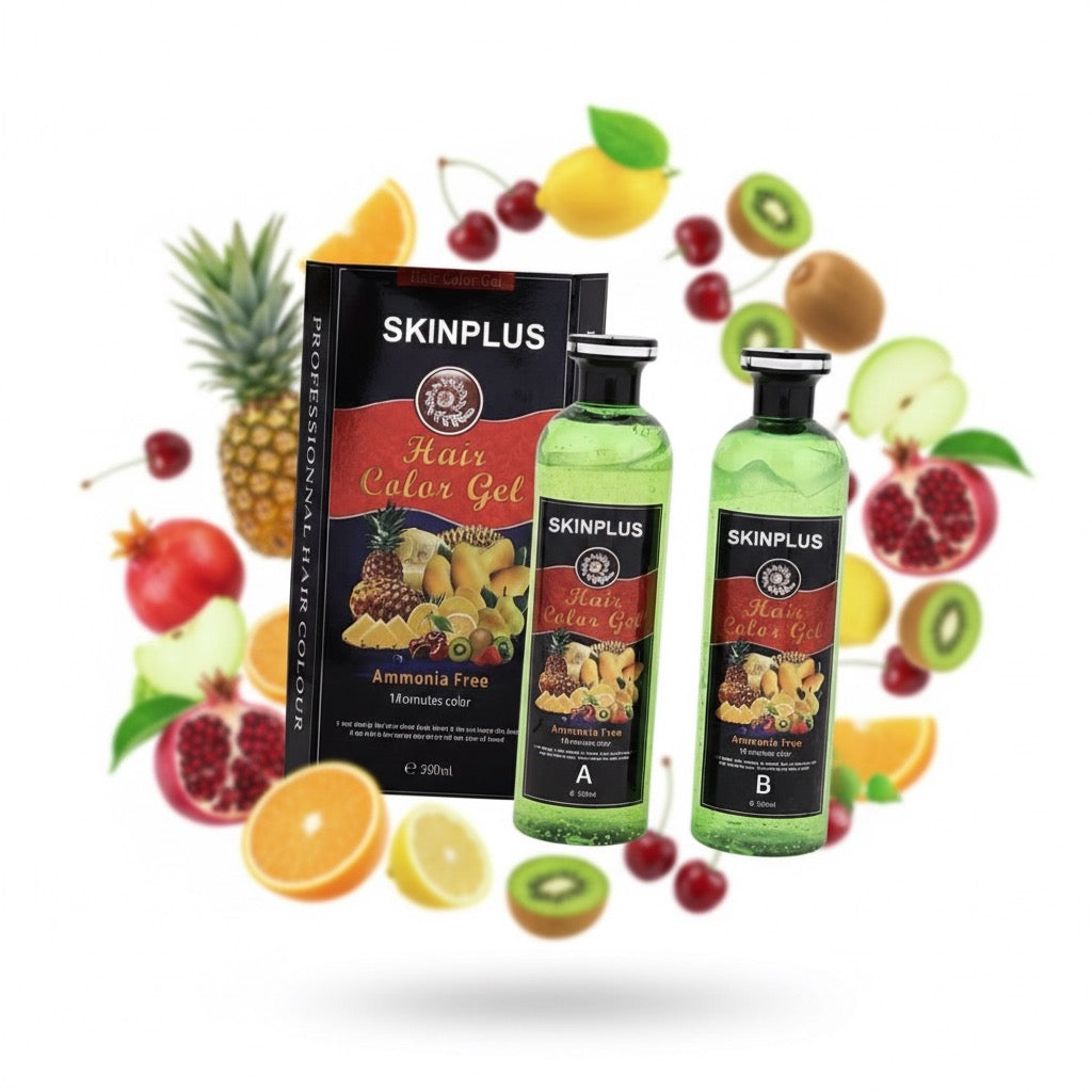 SkinPlus Fruit Vinegar Hair & Beard Gel Color – No Scalp Contact