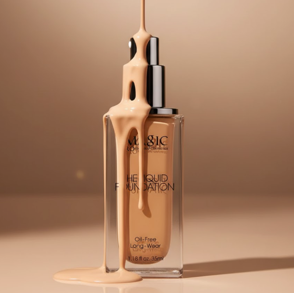 IMAGIC Professional Liquid Foundation | Oil-Free, Long-Wear, Full Coverage Base (35ml)