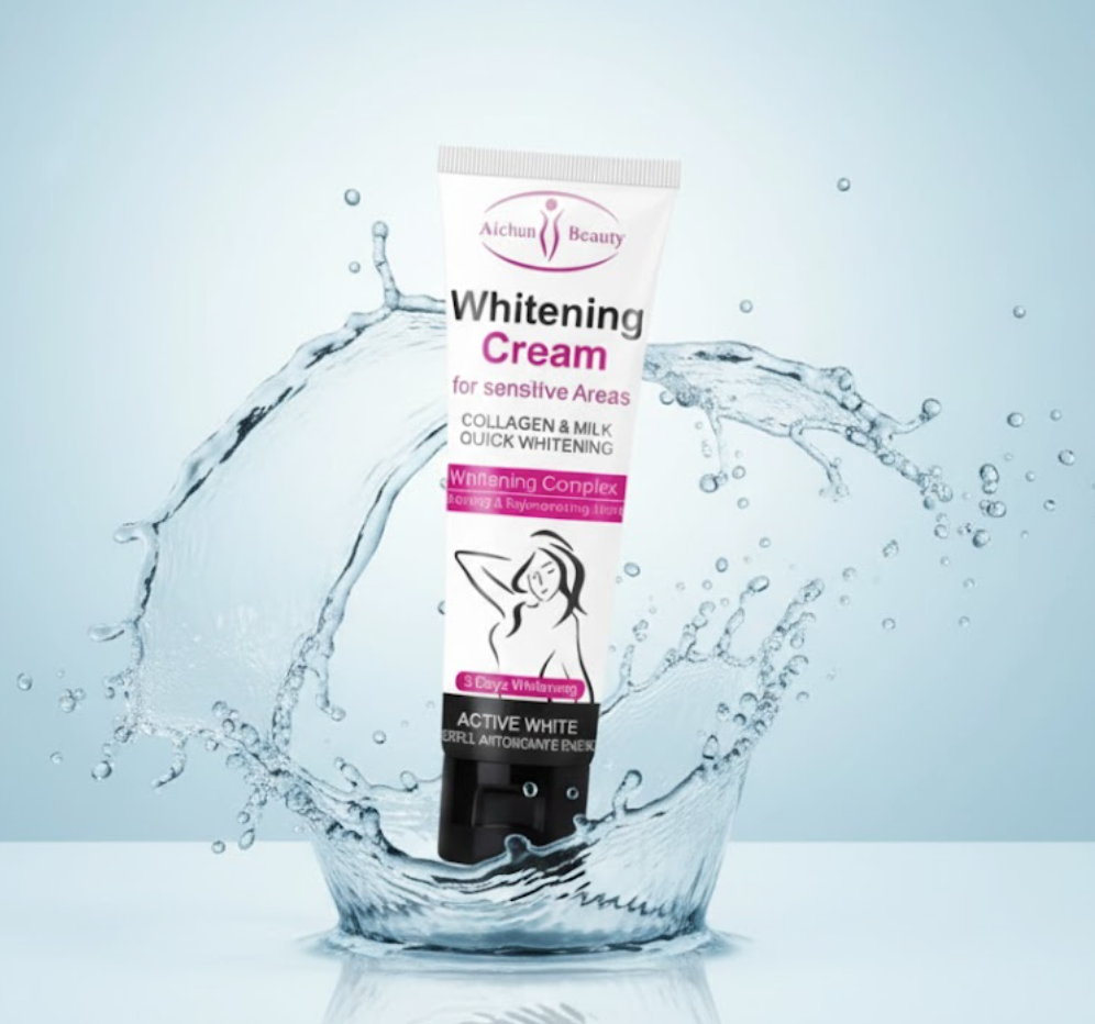 Aichun Beauty Whitening Cream for Sensitive Areas – Collagen & Milk Formula
