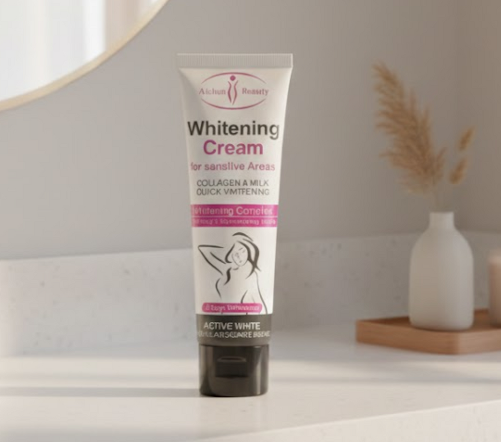 Aichun Beauty Whitening Cream for Sensitive Areas – Collagen & Milk Formula