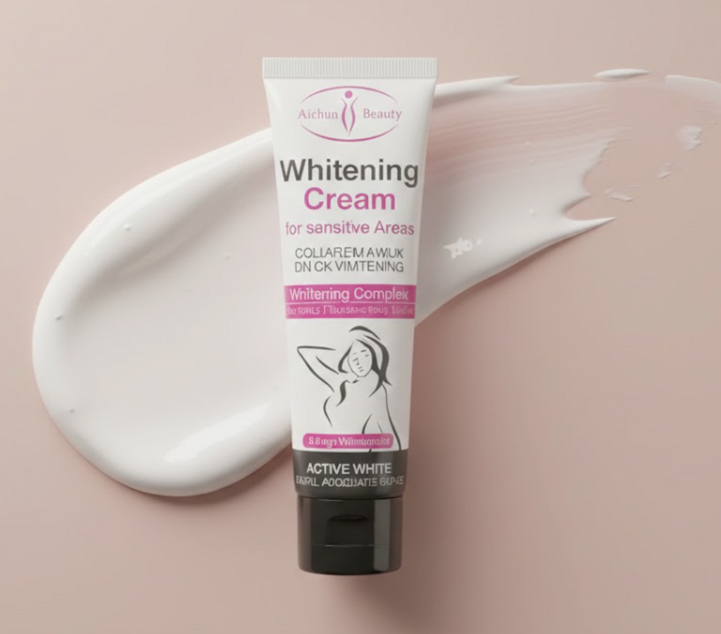 Aichun Beauty Whitening Cream for Sensitive Areas – Collagen & Milk Formula