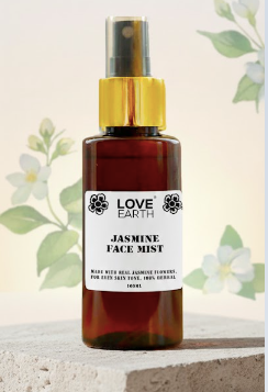 LoveEarth Jasmine Face Mist – Hydrating Toner & Refreshing Floral Mist for Glowing, Calm & Balanced Skin