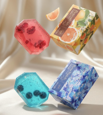 Botanic Essence Luxury Crystal Soap Collection – Rose Love, Bergamot Lit, and Blue Fresh