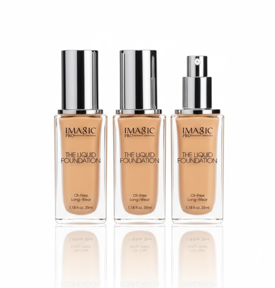 IMAGIC Professional Liquid Foundation | Oil-Free, Long-Wear, Full Coverage Base (35ml)
